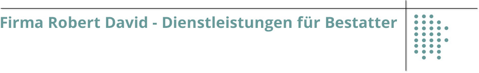 Firma ROBERT DAVID – Dienstleistungen für Bestatter Logo